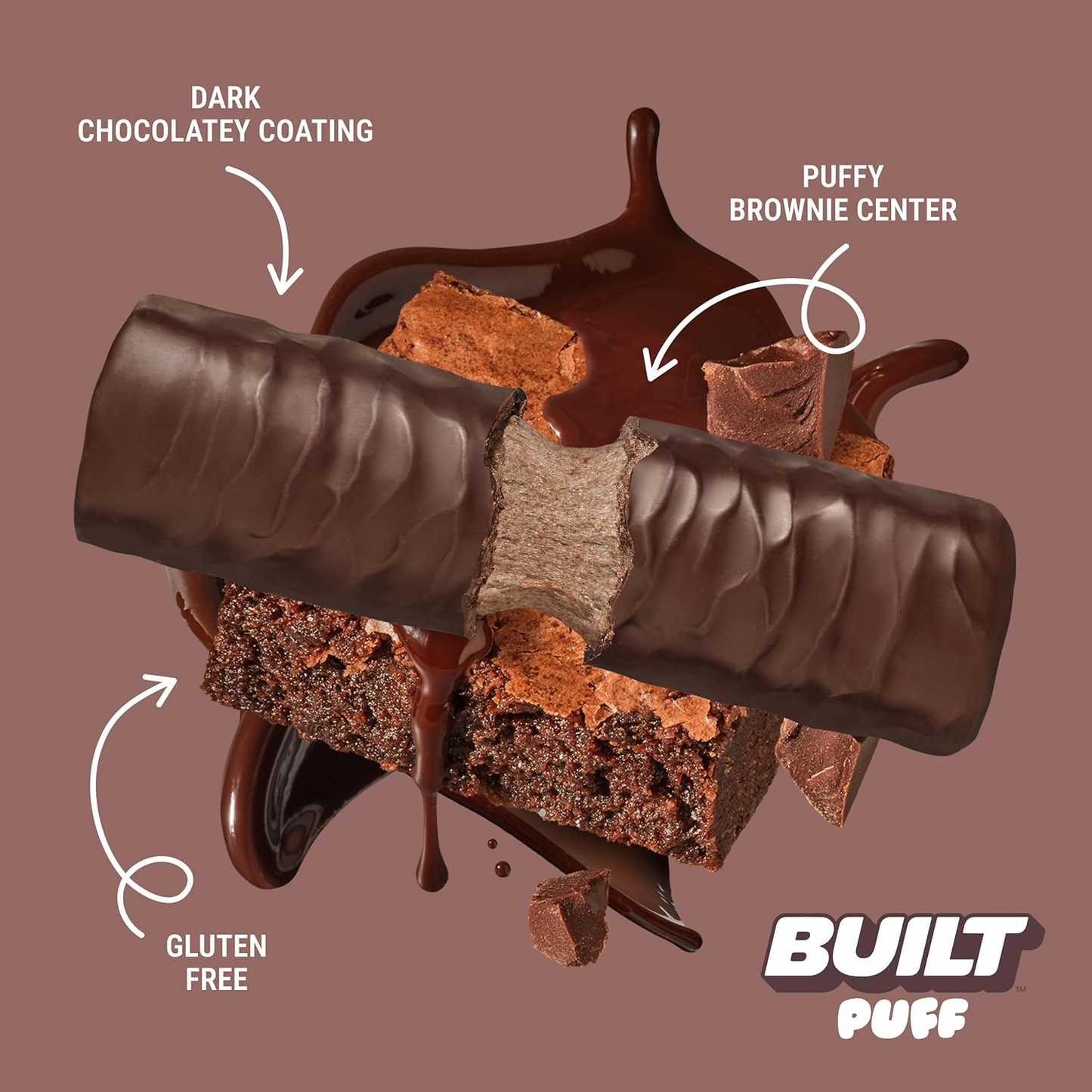 Built Puff Protein Bars – Strawberries ’N Cream, 15g Protein, 12 Pack