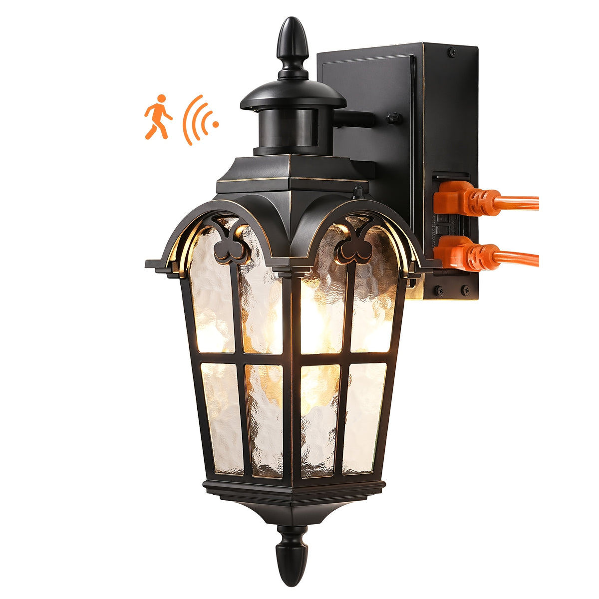 Motion Sensor Wall Sconce Light – Dusk-to-Dawn Outdoor Porch Light