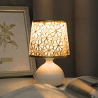 Modern Golden Floral Table Lamp – USB Powered Decorative Desk Light