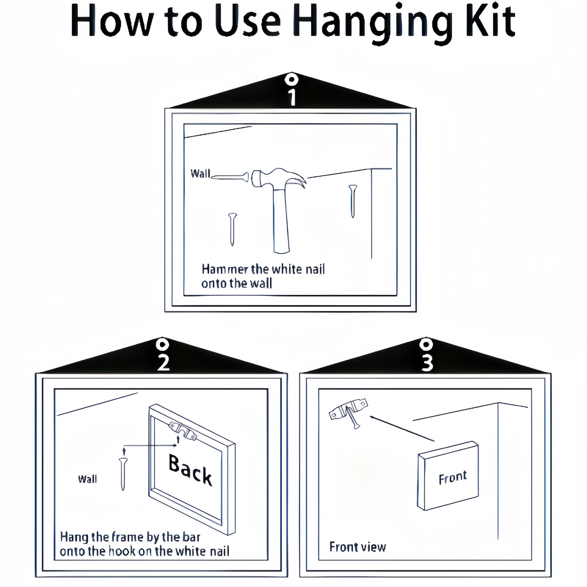3-Piece Abstract Deer Wall Art Set – Framed Decorative Paintings