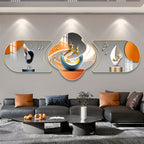 3-Piece Geometric Wall Art Set with Frames