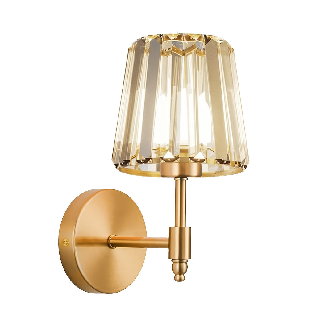 Modern Crystal Mask Wall Sconce – Decorative Metal Wall Light for Bedroom & Living Room
