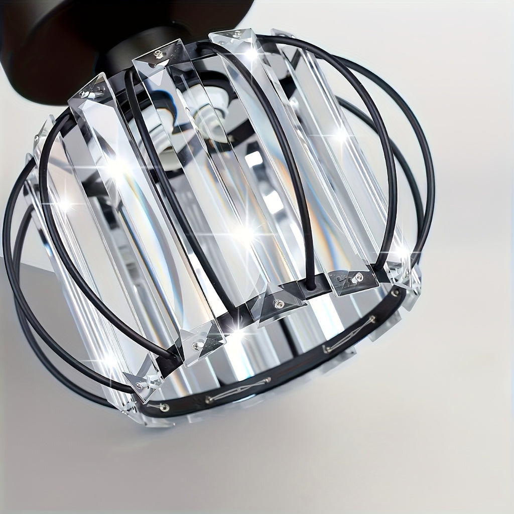 2-Piece Modern Metal Cage Ceiling Light Set – Semi-Flush Indoor Fixtures