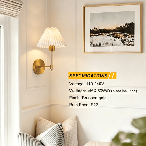 2-Piece Modern Metal Wall Sconce Set – Hardwired Decorative Wall Lights