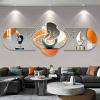 3-Piece Geometric Wall Art Set with Frames