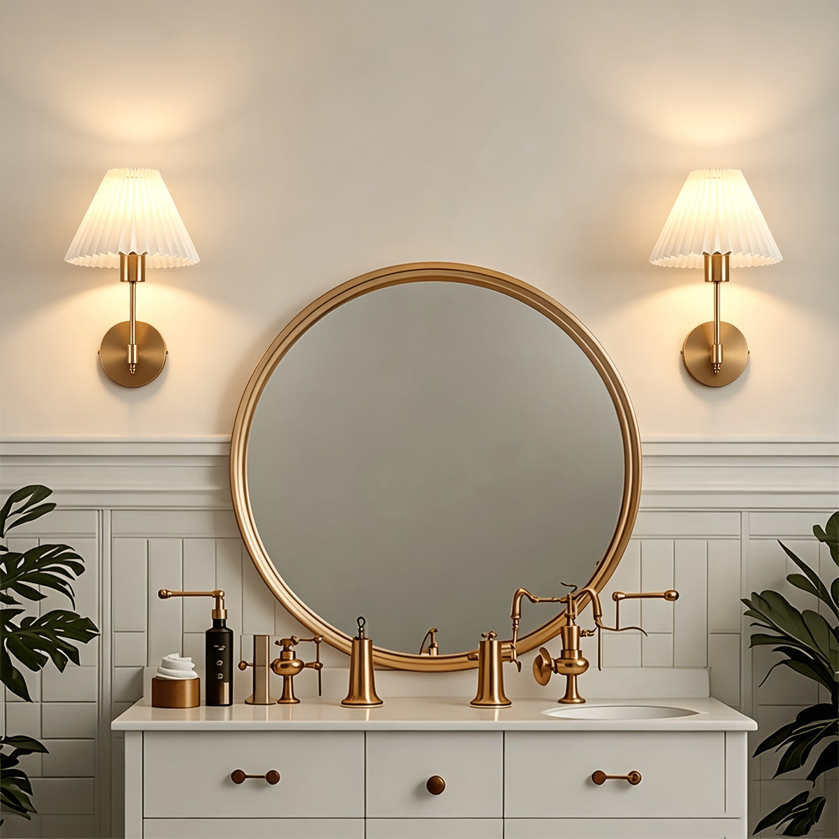2-Piece Modern Metal Wall Sconce Set – Hardwired Decorative Wall Lights