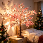 Pink Cherry Blossom Decorative Tree Lamp – USB Tabletop Flower Light
