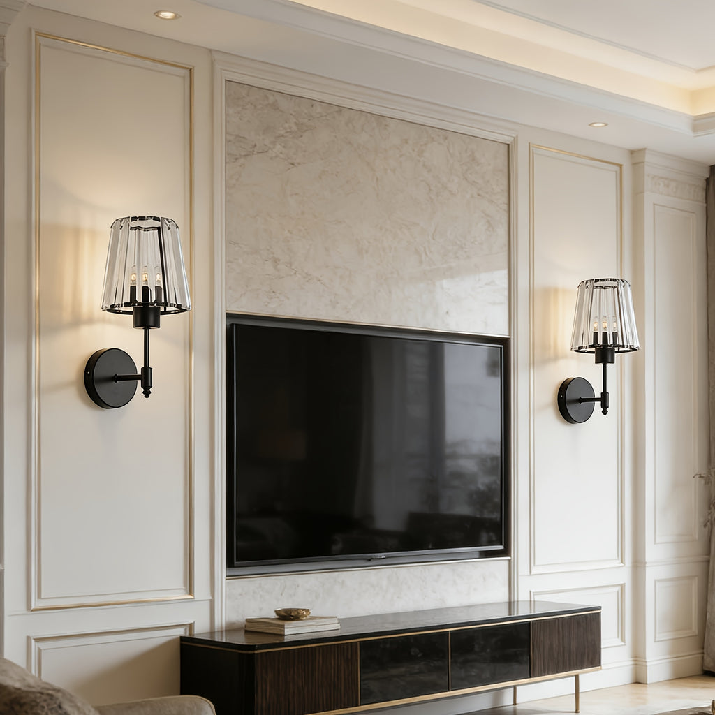 Modern Crystal Mask Wall Sconce – Decorative Metal Wall Light for Bedroom & Living Room