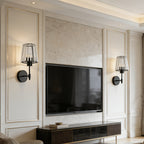 Modern Crystal Mask Wall Sconce – Decorative Metal Wall Light for Bedroom & Living Room