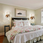 2-Piece Golden Crystal Wall Sconce Set – Modern E26 Decorative Lights