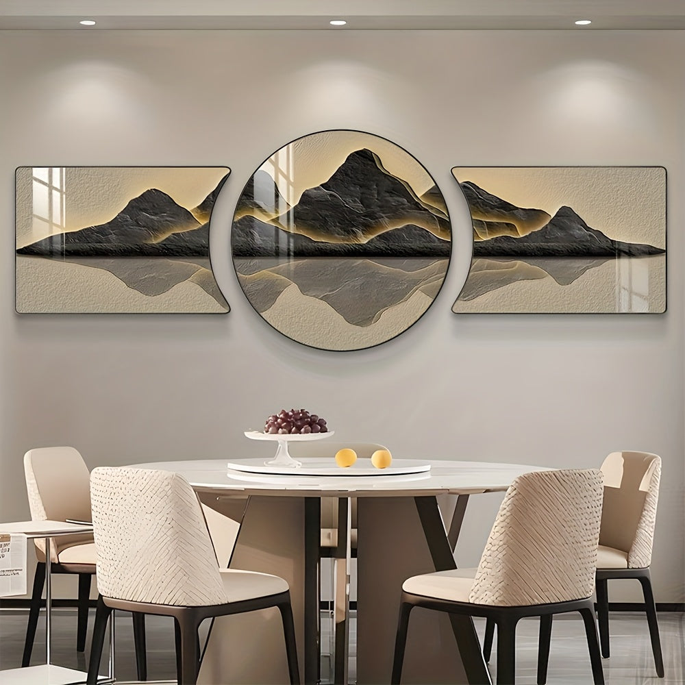 3-Piece Modern Landscape Wall Art Set – Framed Abstract Decorative Paintings