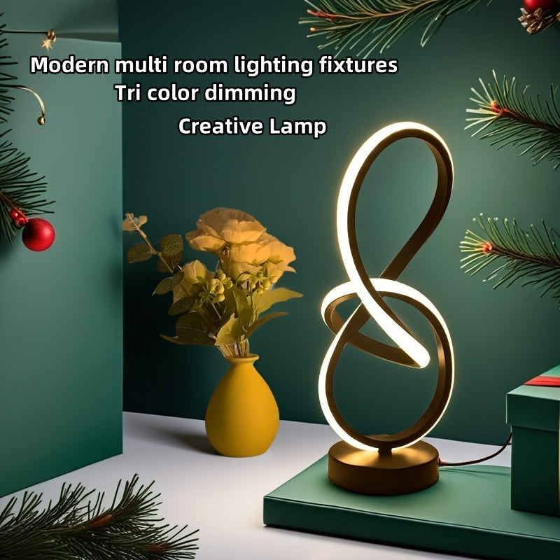 Modern LED Desk Lamp – Adjustable Brightness USB Office Table Ligh