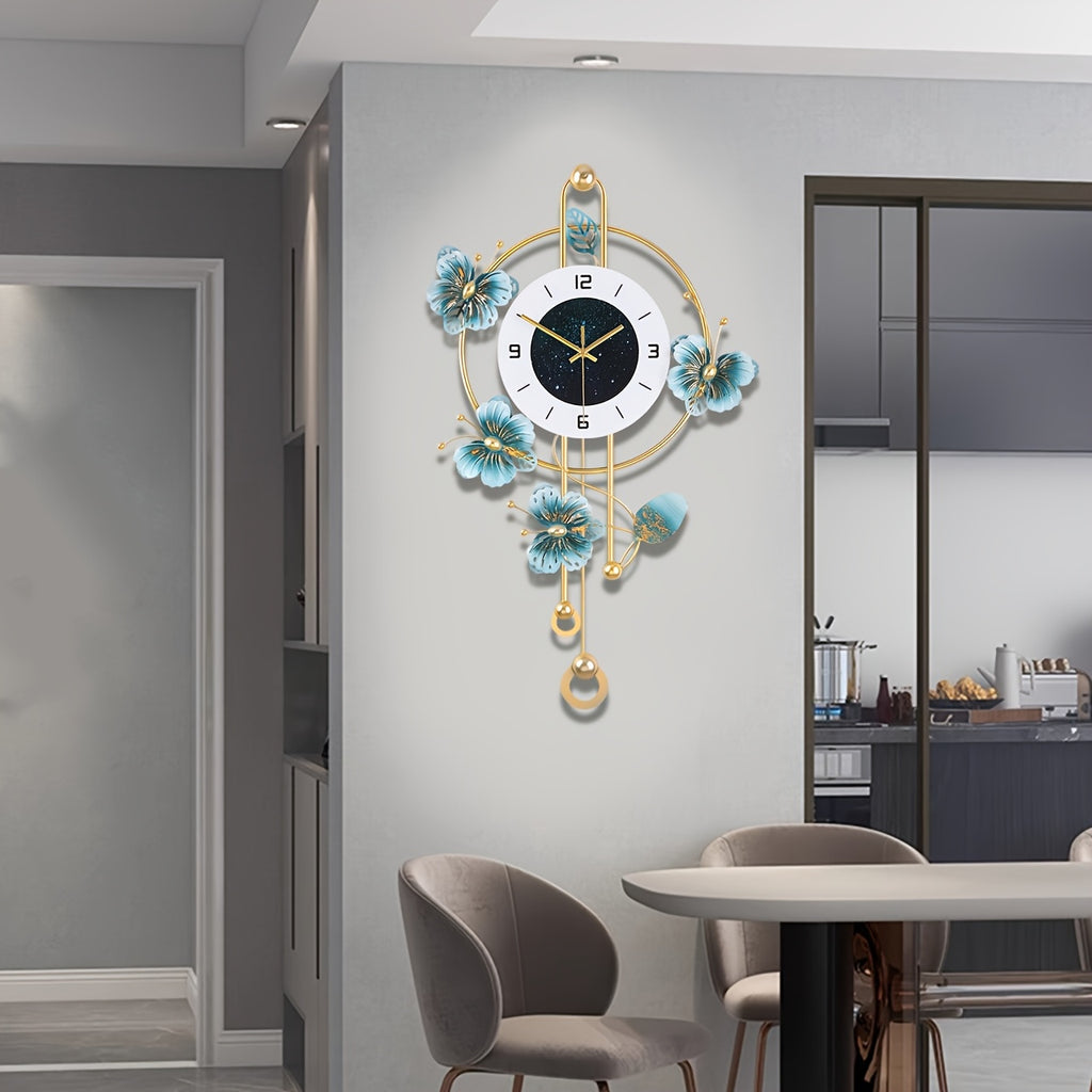 3D Butterfly Metal Wall Clock – Modern Silent Decorative Wall Art