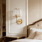 Modern Crystal Mask Wall Sconce – Decorative Metal Wall Light for Bedroom & Living Room