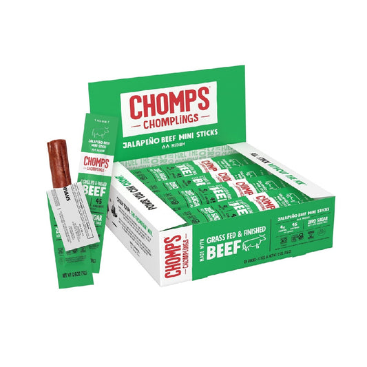 Chomps Snack Size Grass-Fed Italian Beef Jerky Snack Sticks