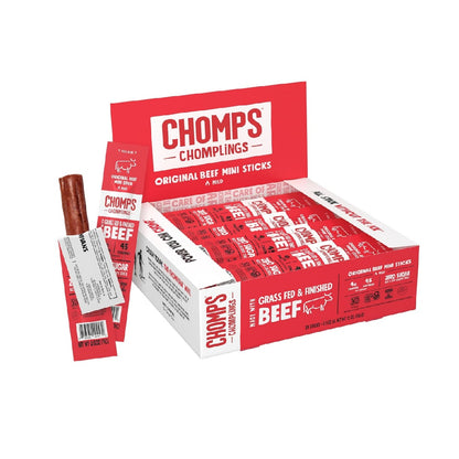 Chomps Snack Size Grass-Fed Italian Beef Jerky Snack Sticks
