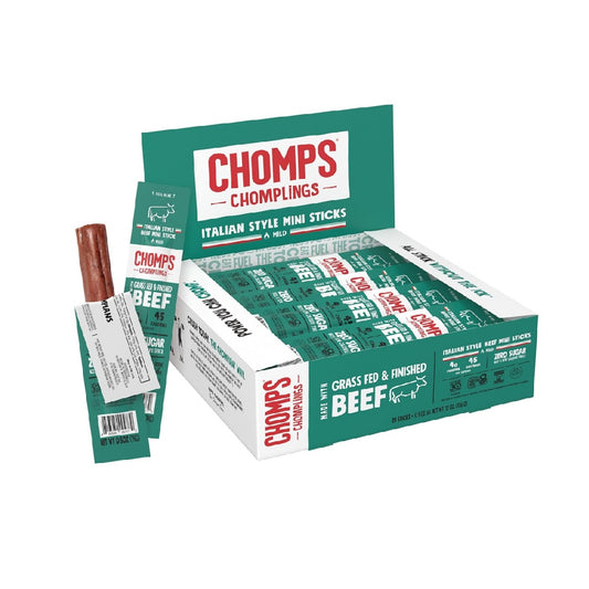Chomps Snack Size Grass-Fed Italian Beef Jerky Snack Sticks