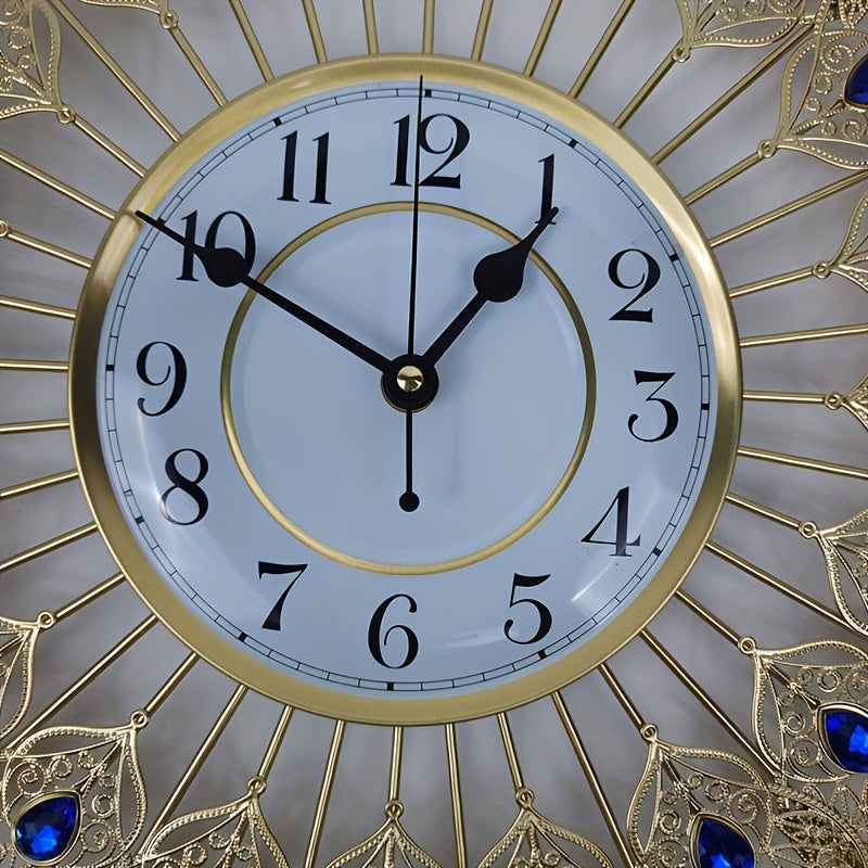 Modern Round Metal Wall Clock – Minimalist Decorative Clock for Home