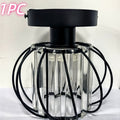 Modern Crystal Cage Ceiling Light – Semi-Flush Metal Ceiling Fixture