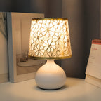 Modern Golden Floral Table Lamp – USB Powered Decorative Desk Light