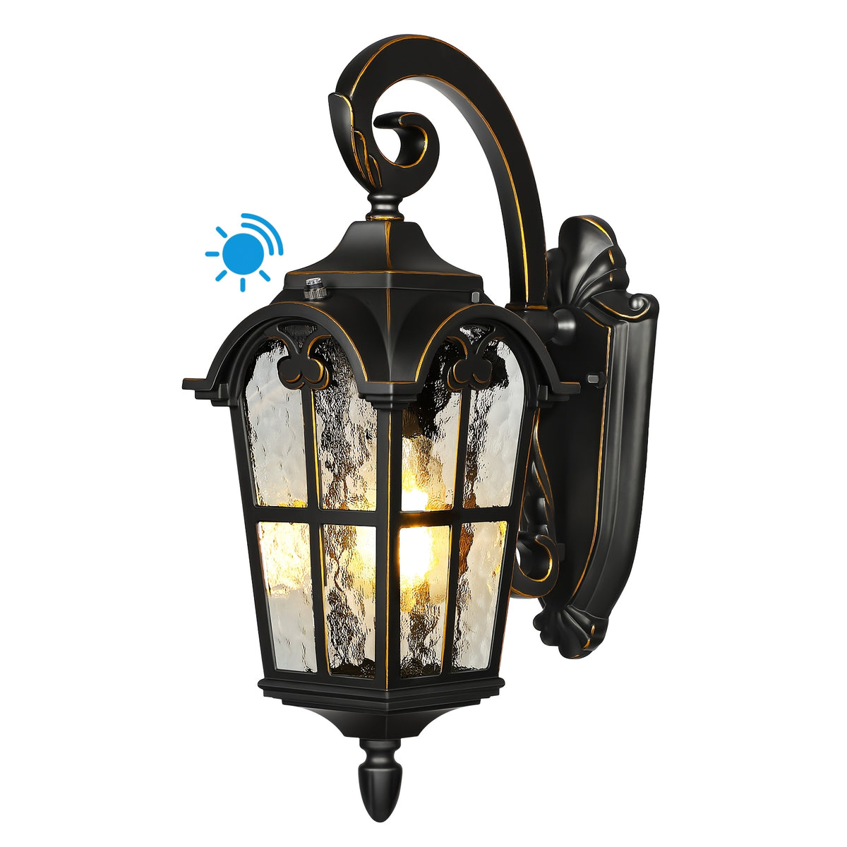Motion Sensor Wall Sconce Light – Dusk-to-Dawn Outdoor Porch Light