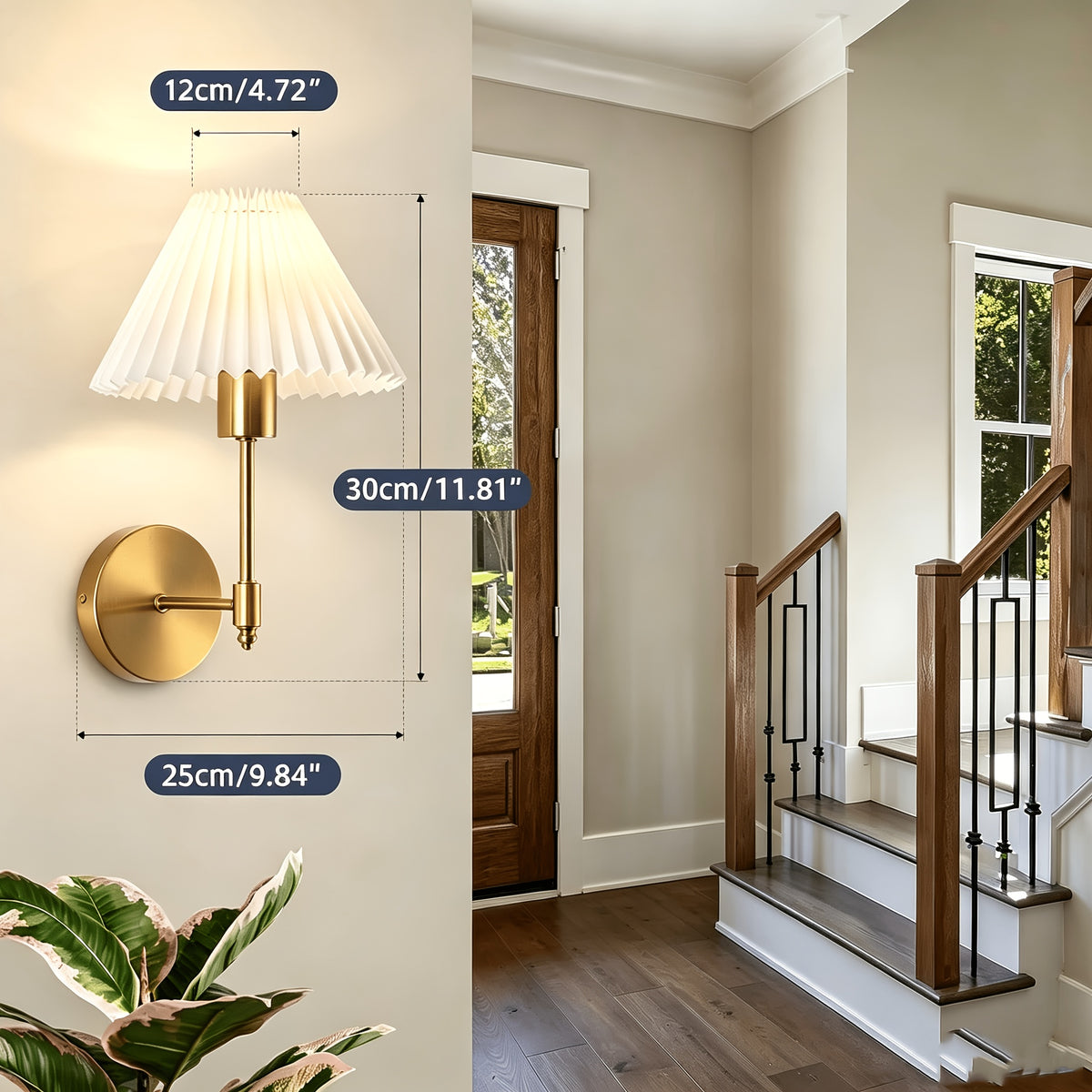 2-Piece Modern Metal Wall Sconce Set – Hardwired Decorative Wall Lights