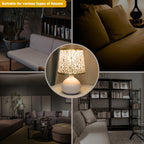 Modern Golden Floral Table Lamp – USB Powered Decorative Desk Light