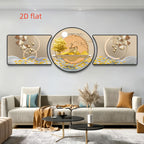 3-Piece Abstract Deer Wall Art Set – Framed Decorative Paintings
